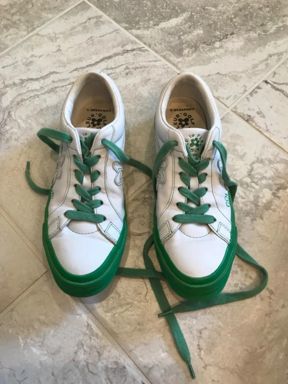 Converse Golf de Fleur Green and White Sneakers Women’s 9 Men’s 7 - Picture 2 of 7